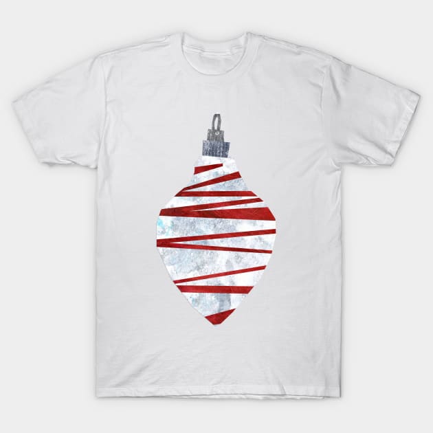 Bauble - Trad scribbly red and white T-Shirt by Babban Gaelg